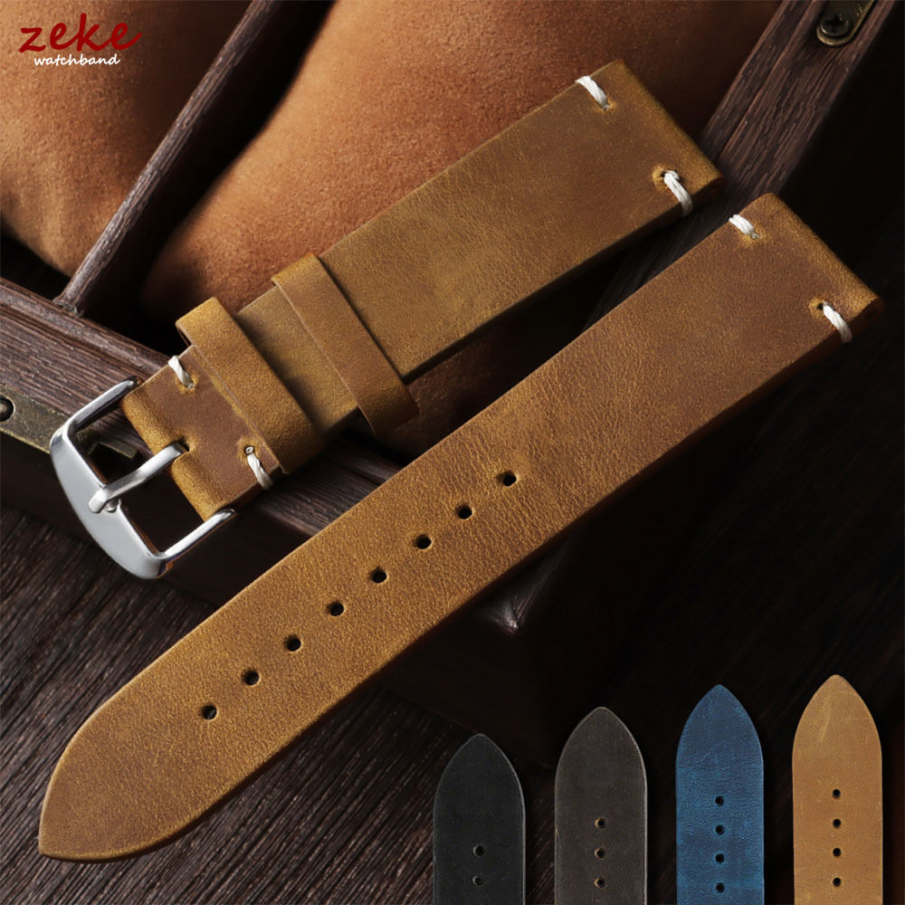 Suede Strap Watch - Cinturino Vintage in Pelle Olio-Cera Morbida