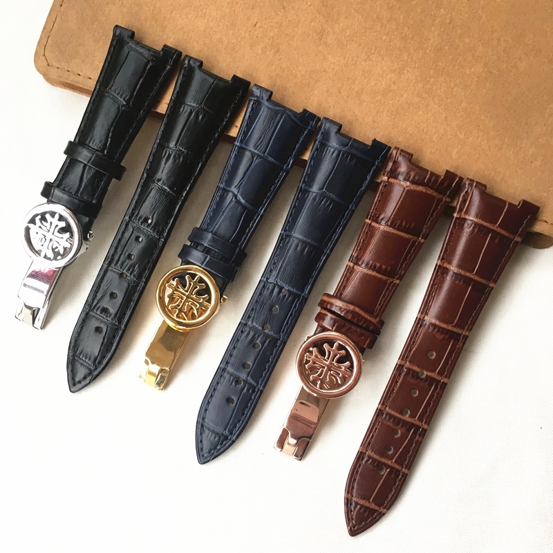 Patek Philippe Watch Aquanaut - Cinturino per orologio in pelle compatibile