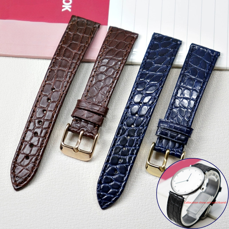 Omega Watch Speedmaster - Sottile coccodrillo cinturino in vera pelle