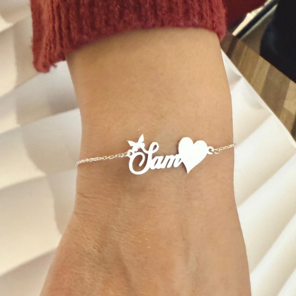 Butterfly Clasp Deployant - Braccialetti personalizzati con nome a forma