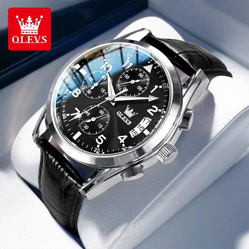 OLEVS Orologio al quarzo da uo - Leather Watch Band Men recensione e prezzo