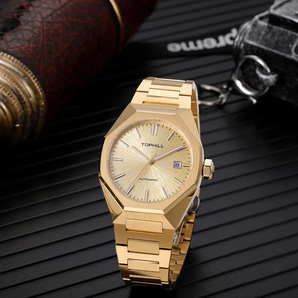 TOPHILL 39mm Miyota 8215 Orolo - Butterfly Clasp Deployant recensione e prezzo